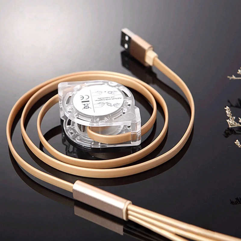 New Retractable 3 in 1 micro usb cable USB C - ANKUX.COM