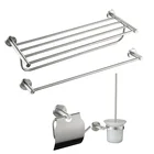 304 Stainless Steel Bathroom Kit Accessories Paper Holder Storage Bath Hardware Set Towel Bar toilet brush