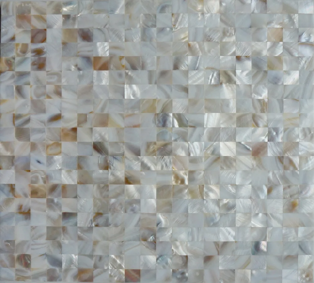 Mosaics White Tile Sea Shell Mosaic