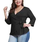 Women Blouse 2019 Summer V-Neck Plus Size 3Xl Long Sleeve Casual Shirt