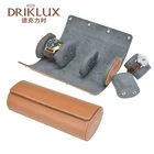 Driklux 2020 新ホット販売 3 スロット革トラベル腕時計ロール黒腕時計用の腕時計ボックスケース卸売 odm/oem