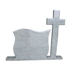 Cheap DZ Grey Granite Double Cross Headstone