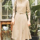 New Style Plus Size Casual/Commute Vintage Elegant Party Plain Dress For Ladies