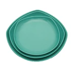 SGS biodegradable natural bamboo powder luxury decorative plate dinnerware sets