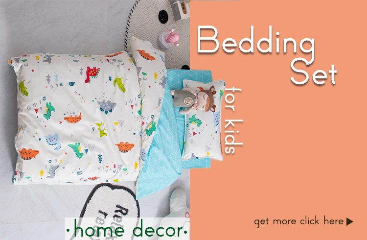 cute pattern soft 3 piece baby bedding set crib bedding set