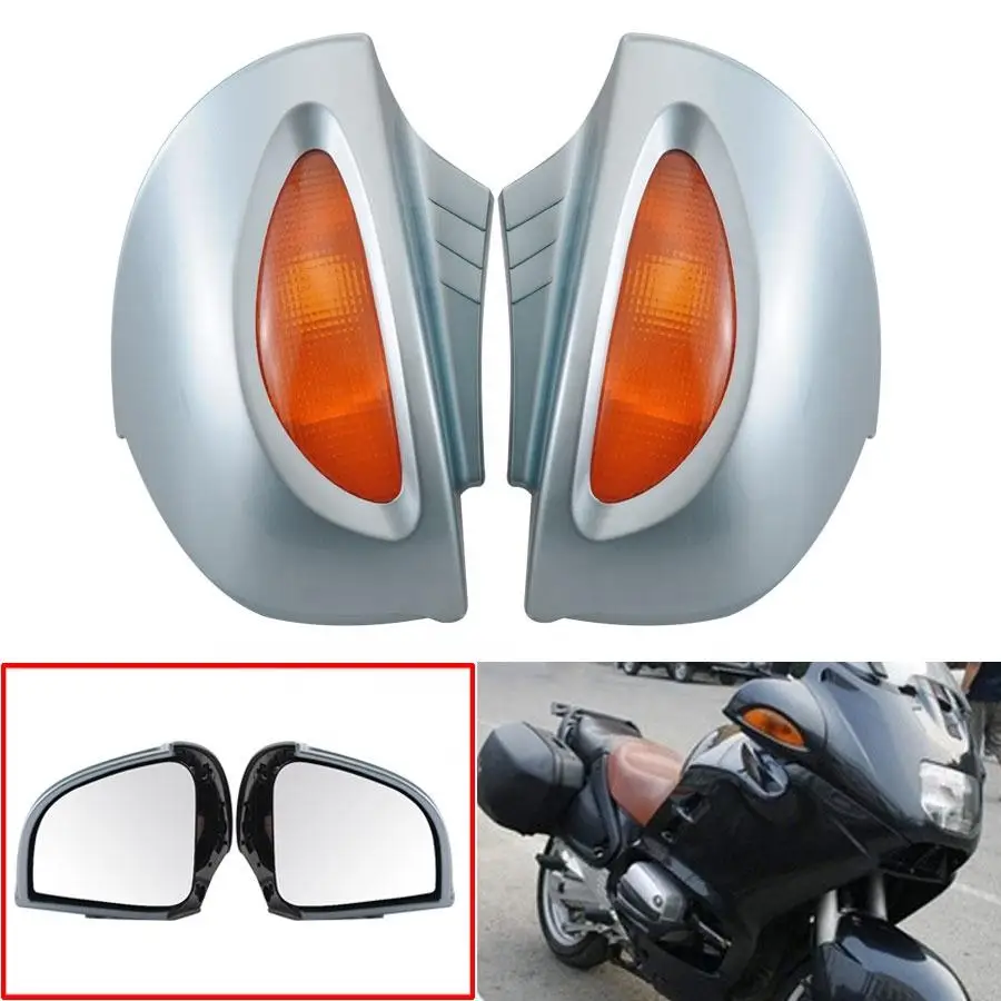 Light Blue Rear View Glass Side Mount Mirrors Fit for BMW R850RT R1100RT R1150RT RT850 RT1100 RT1150 Motorcycle Rearviews