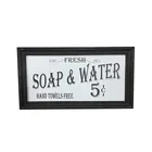 Laundry Collection Vintage Bath Advertising Wood Plaque Wall Art