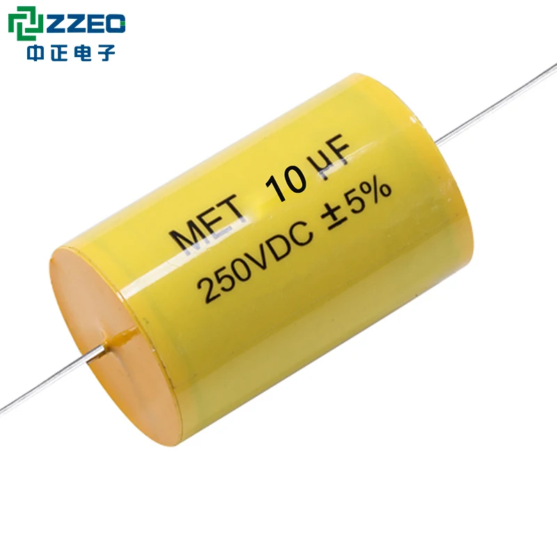 10uf metallizzato per uso generale e tipo di poliestere audio assiale di  alta qualità film condensatore 10uf 250v cl20 106j 100v
