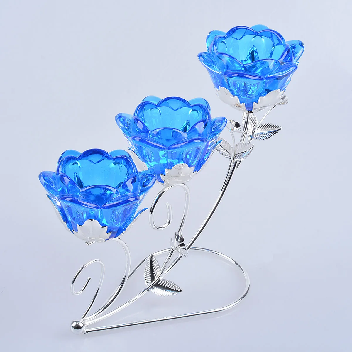 longwin rose blossom 3-tealight candle holders wedding center