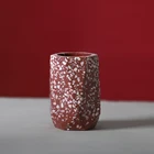 Geometric cutting cheap hotel home goods tooth brush holder ceramic tumbler cups gargle toothbrush cup tooth mug