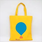 Colourful green and red cotton tote shopping bag