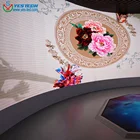 Outdoor customized P6 curved large HD tv advertising led display