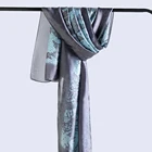 Wholesale unique mesh pattern lace print shawl women silk scarf