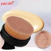 Yaeshii Flat Round Makeup Brush O Shape Signet Shape Portable Makeup Beauty Tool Large Foundation Brush Cream Powder Make Up