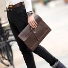 Hand Bag Hand Bags O020 Holiday Gifts Retro String Button Leather Hand Bag Large Capacity Handbag For Men