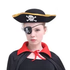 Halloween Costume Accessories Cosplay Pirate Party Cap Flat Pirate Hat
