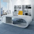 Manager Boss Computer Workstation Office Desk Table , CEO google executive office counter table