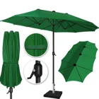 New fashion double sun umbrella market umbrella patio umbrella sun protection UV50+, 180 x 300 cm