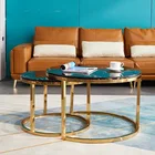 End Table Living Room Modern Style Round Marble Top Center End Table For Sale Wholesale Price