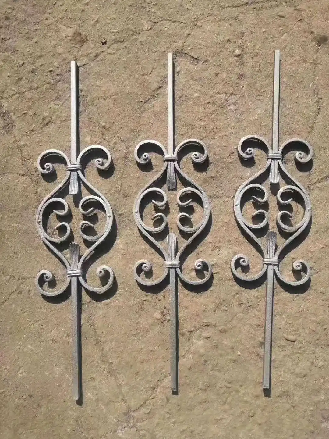 Stair Handrail Wrought iron Decoration Poles as Forged balusters