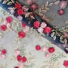Fabric Embroidery With Lace Mesh Home Textile
