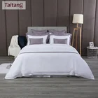 Hotel Comforter Set Coverlet Bedspreads Hotel Home White Pillow Case Bed Sheets 100% Cotton Sheet Bedding Set