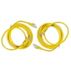 Round shape 3m yellow jacket lan cable with Rj45 connector BC/CCA/CCS Small and office using UTP cat5eNetwork lan cable