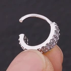 Special exquisite circle zircon silver earring delicate ear puncture cartilage earrings hoop