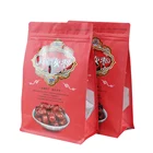 Ziplock Close UV Spot Food Snack Maltose Sugar Candy Packaging Box Bottom Bag OEM Custom