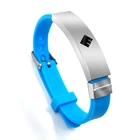 Cheap Custom Logo Silicone Stainless Steel Bracelets For Men Rubber Wristband