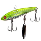 TAIGEK artificial mini hard metal 7-18g VIB fishing lure pesca bait with spinner saltwater isca 7 colors