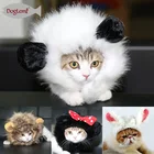Pet Costume Lion Mane Wig for Cat Halloween Xmas Clothes Fancy Dress with Ears