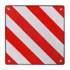 Warning traffic road safety Sign Italy and Spain for protruding loads to apply an travel mobile, trailers or caravans