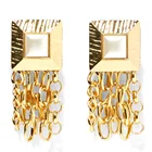 QX257 Fashion Gold Earrings Drop Large Statement Big Earrings For Women Hoop