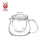 Factory Wholesale Custom Transparent Borosilicate Glass Portable Tea Sets With Teapot