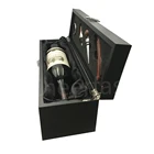 Varnishing Wood Christmas Gift Black MDF Wood Single Bottle Luxury Wine Box