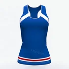 High Impact Sports Running Outdoor Inserts Blue Women's Tank Tops