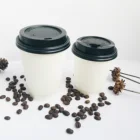 Wholesale Blank disposable Coffee Cup White Paper Takeaway Coffee Cups Eco