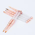 GUYO High Quality Rose Gold Acrylic Brush 100%Pure Kolinsky Hair Nail Brush Multi-Function Nail Brush Set