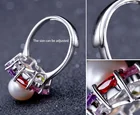 White Water Rings White Wholesale White 925 Sterling Silver Fashion Adjustable Fresh Water Genuine Cultured Original Freshwater Real Natural Pearl Rings