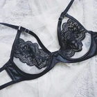 Sexy costumes erotic lingerie honeymoon hot selling sexy black lace bra