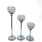 Wholesale new design tall candlesticks centerpieces weddings decoration silver crystal candlestick