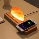 himalayan salt led desk lamp bedside lamp with wireless charging led table lamp