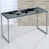 Modern Furniture Glass Top Nordic Metal Office Desk