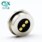 circular magnet spring laoded 3pin magnet pogo pin connector to USB