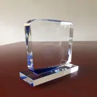 High Quality Modern Small Glass Transparent Crystal Engraved Award Trophy
