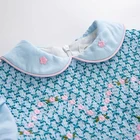 Children Clothing Handmade Smocking Casual Flower Boutique Kids Girl Smocked Dresses
