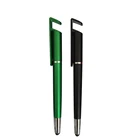 Promotional Custom Advertising Slogan Logo Ballpoint Pen With Colorful Phone Holder