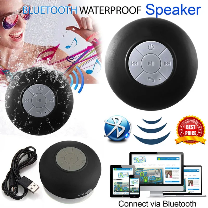 portable speaker IPX4 waterproof sucker shower mini speaker mobile phone wireless alexa speaker for huawei p30 pro smartphone - ANKUX.COM