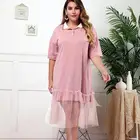 Women Hot Selling Plus Size Women Dresses With Woven Fabric Ladies Long Dress